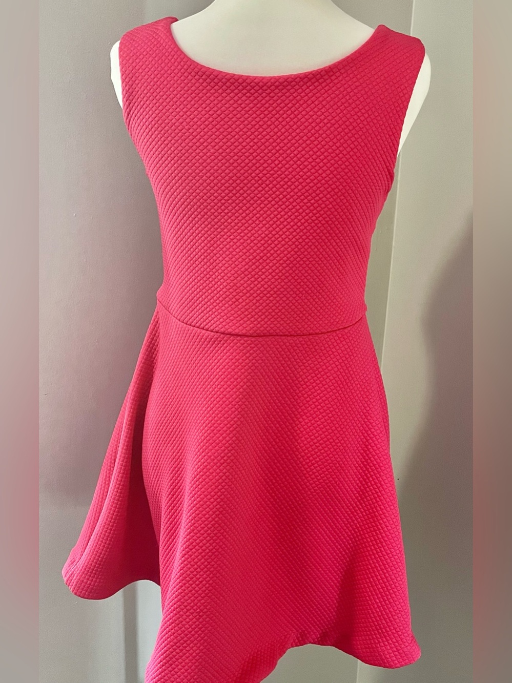 Kate Spade Hot Pink Textured Fit-and-Flare Dress
